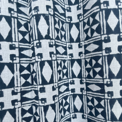 Japanese style Goodwill long - NOREN- Pair of Cotton Curtain Hand block print
