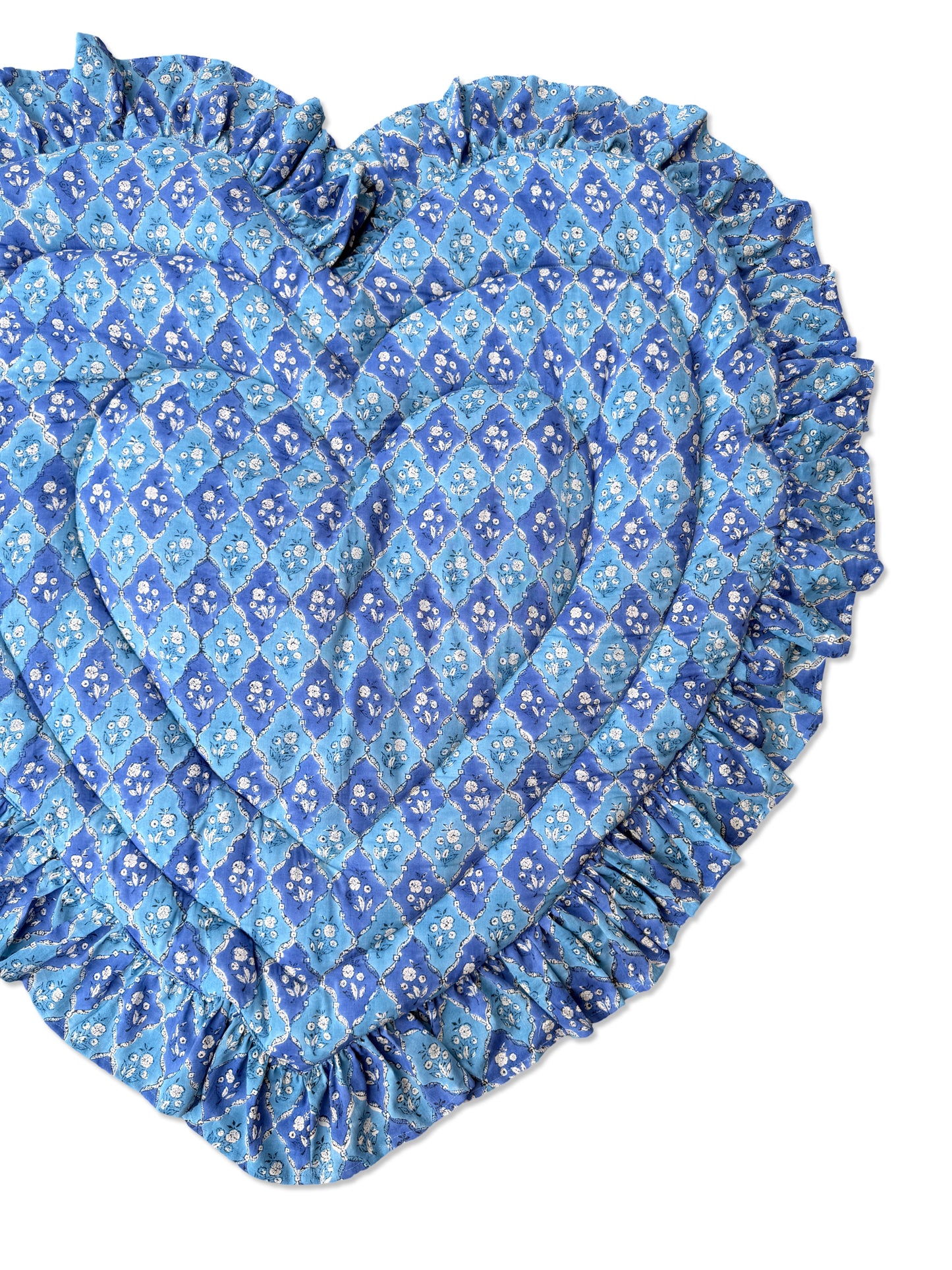 Baby Quilt Play Mat Heart Frill -Monsoon Colors-