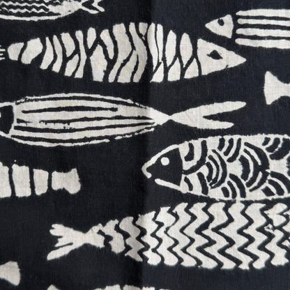 Open Collar Shirts -Block Print Cotton-