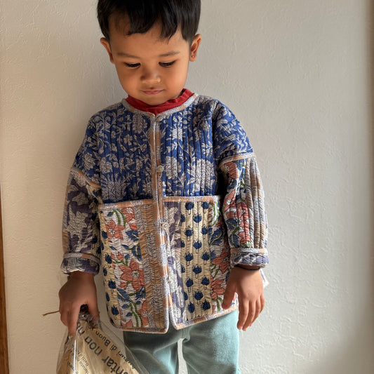 Stripes Patchwork Quilted Reversible Jacket