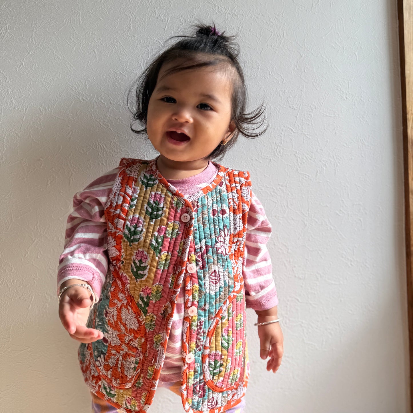 Stripes Patchwork Reversible Vest