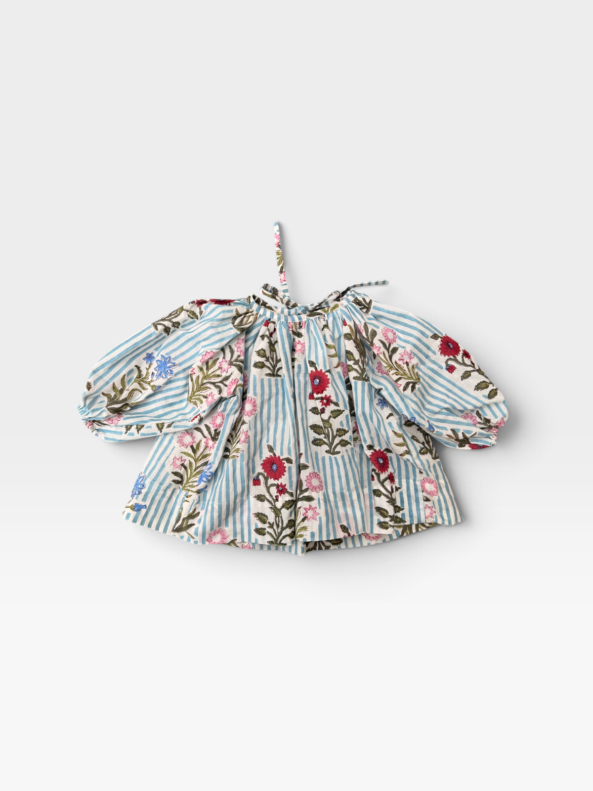 Garden Stripe Balloon Tunic