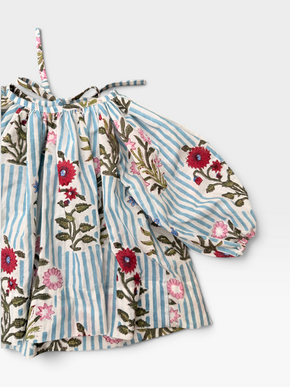 Garden Stripe Balloon Tunic