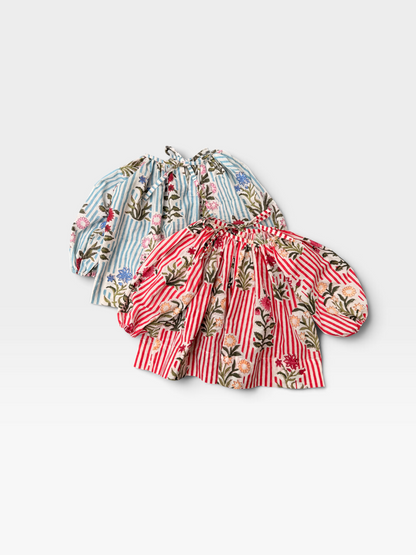 Garden Stripe Balloon Tunic
