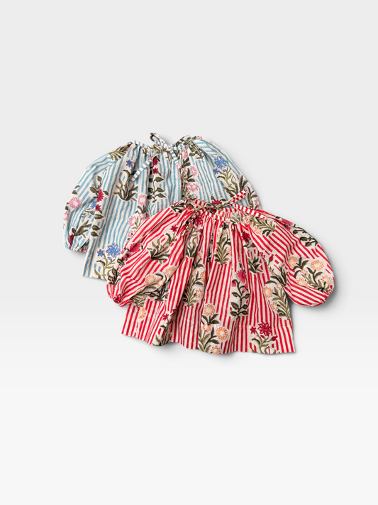 Garden Stripe Balloon Tunic
