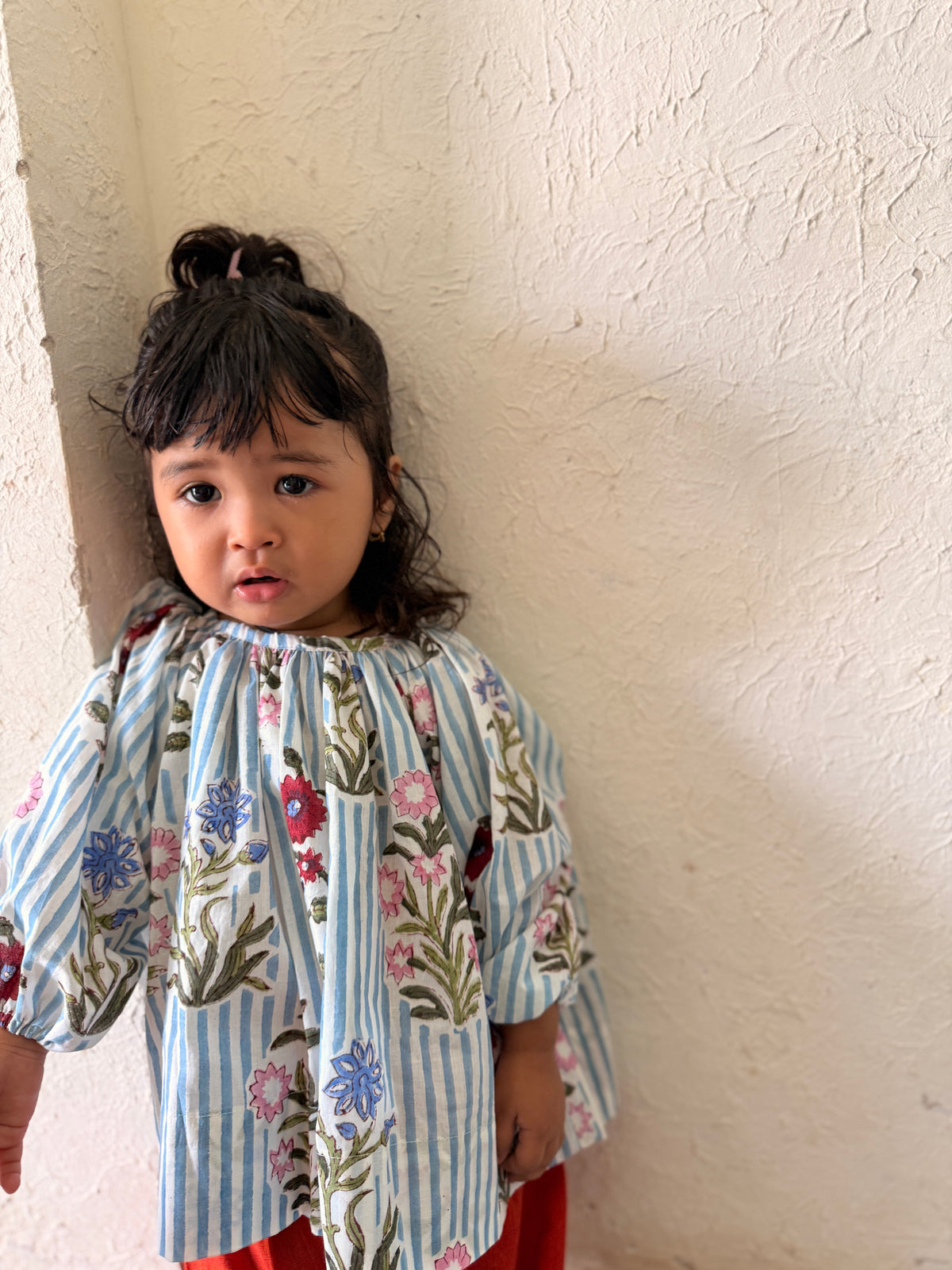 Garden Stripe Balloon Tunic