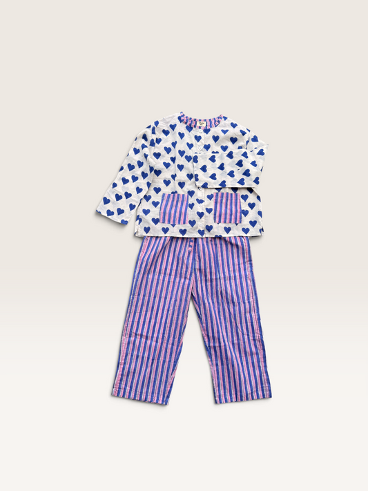 Room Wear -Round Neck Shirt and trouser Set-
