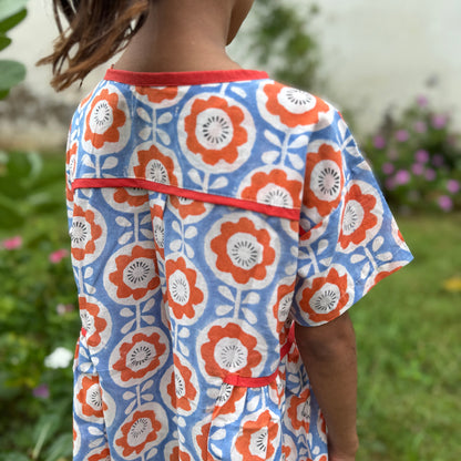 Loose Fit Piping Shirts Tunic