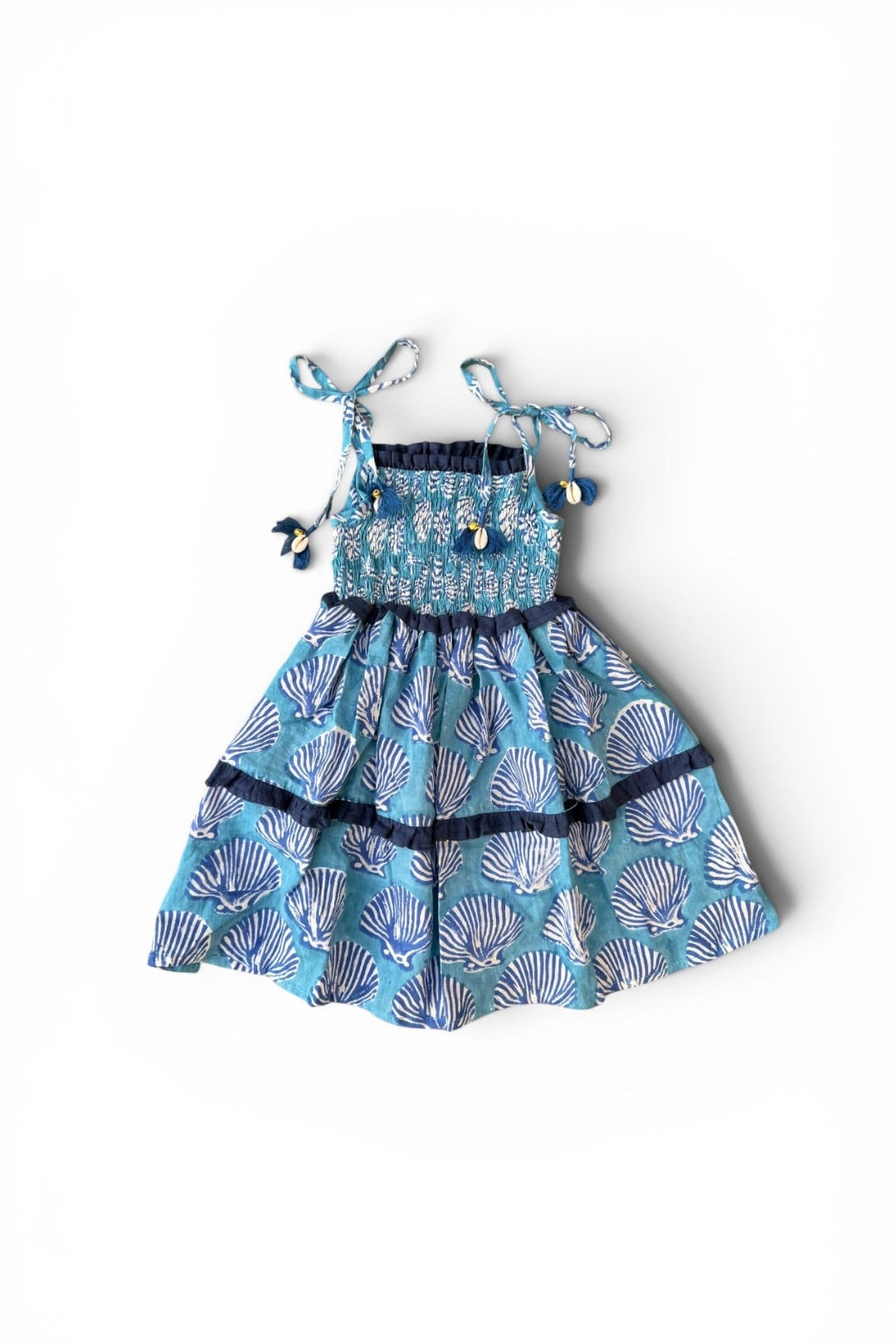 Seashell Tassel Dress with Bow