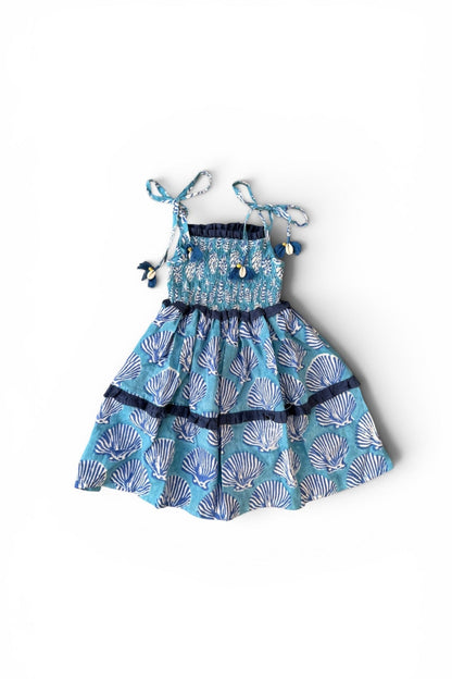 Seashell Tassel Dress with Bow