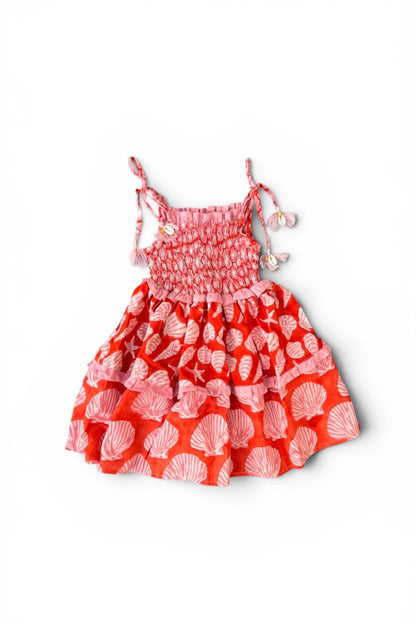 Seashell Tassel Dress with Bow