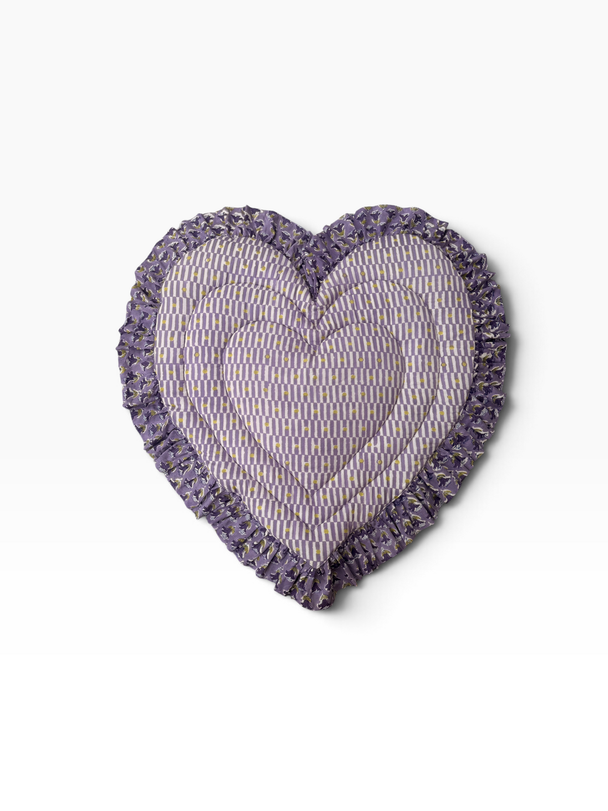 Baby Play Mat Heart Frill -Reversible Large(Regular size)-