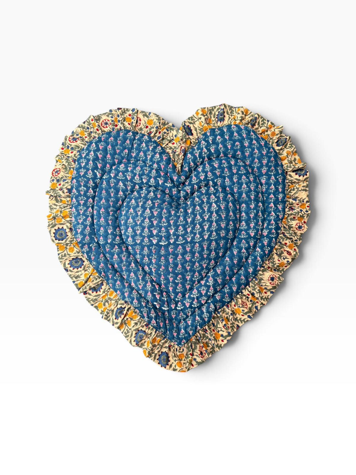 Baby Play Mat Heart Frill -Reversible Large(Regular size)-