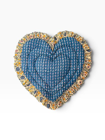 Baby Play Mat Heart Frill -Reversible Large(Regular size)-