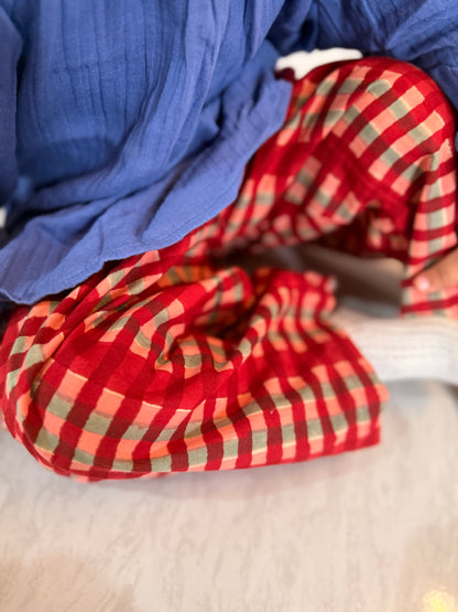 Checks & Stripes Wide Leg Pants