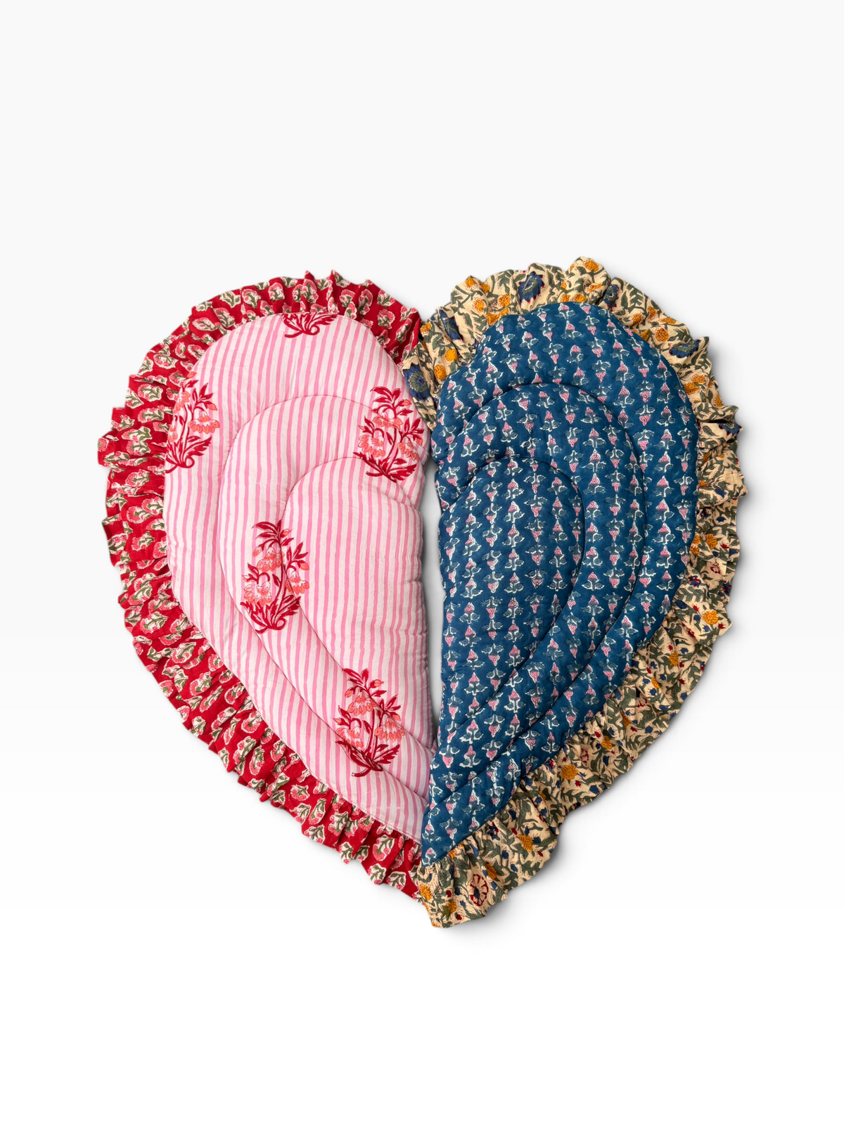 Baby Play Mat Heart Frill -Reversible Small Double Foam Only-