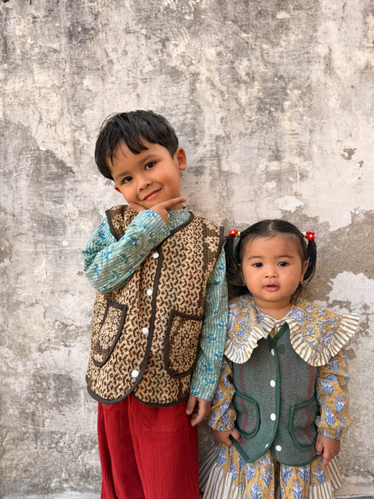 2-3 years Vintage Kantha Sashiko Vest