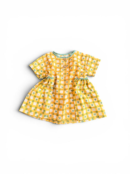 Heart Checks Pullover Shirt Dress