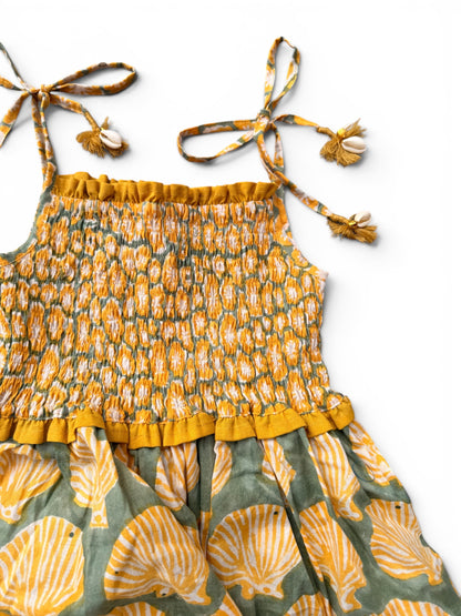 Seashell Tassel Dress with Bow