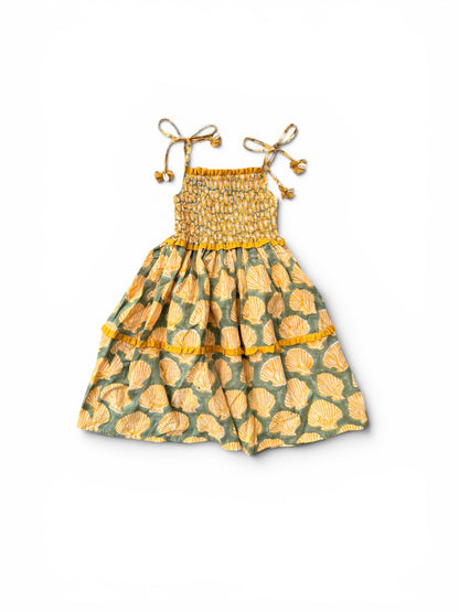 Seashell Tassel Dress with Bow