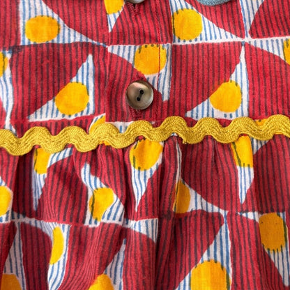 Retro Print Sailor Collar Dress