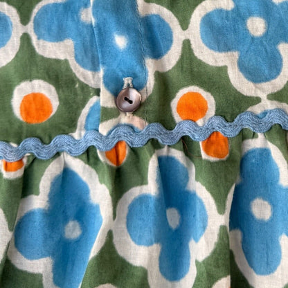 Retro Print Sailor Collar Dress