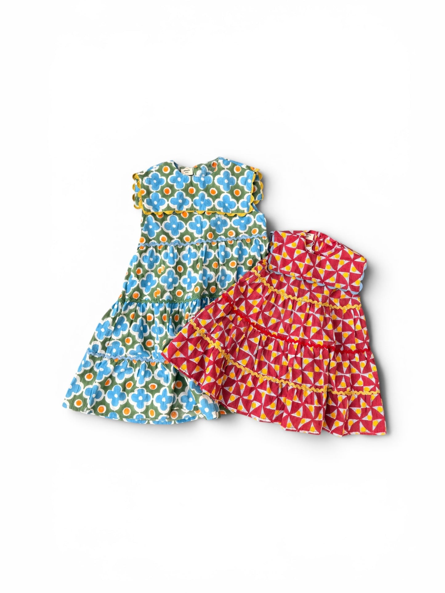 Retro Print Sailor Collar Dress