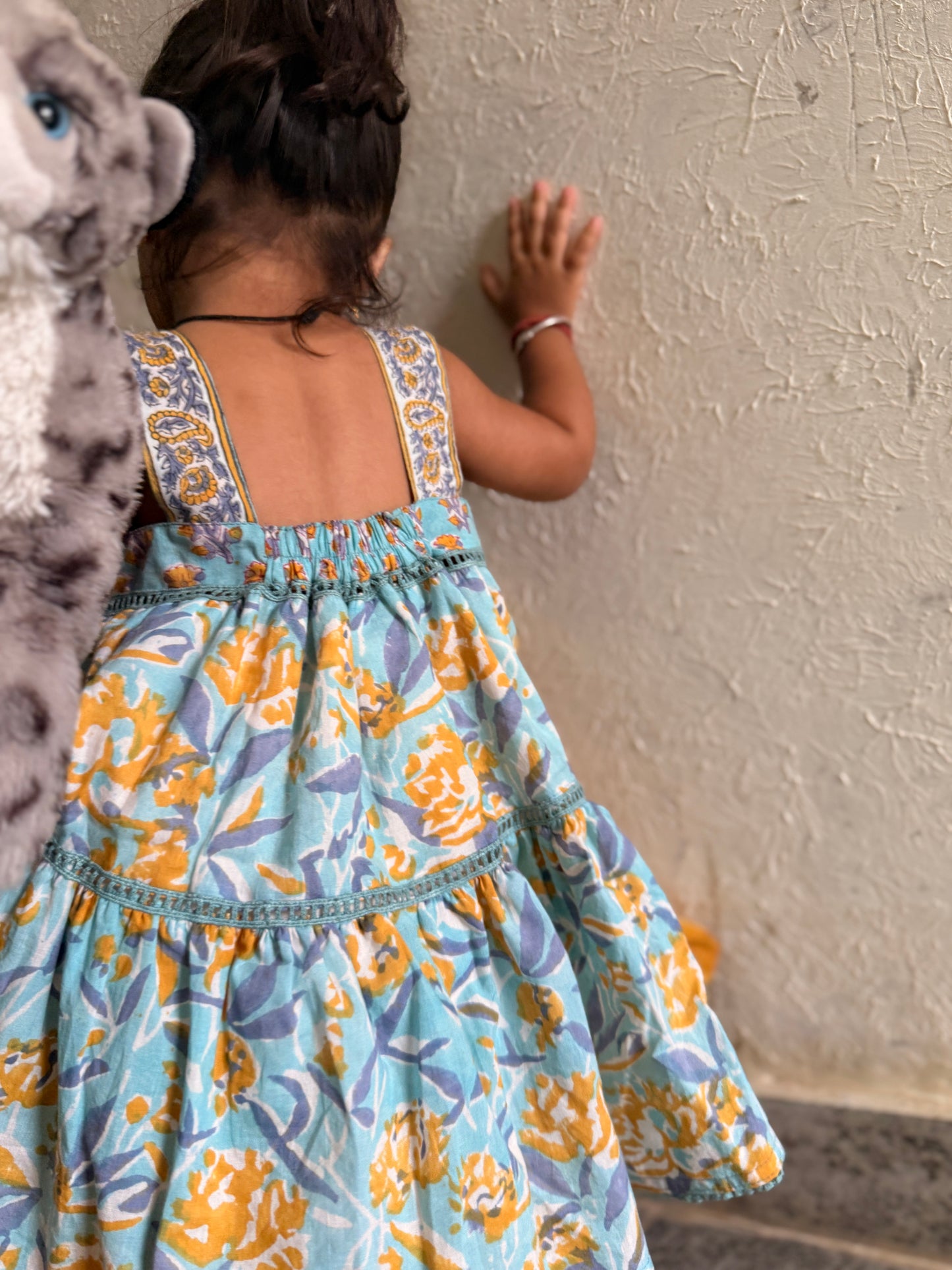 Border Strap Lace Tiered Dolly Dress