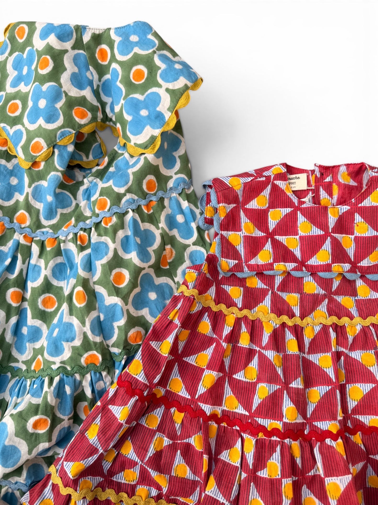 Retro Print Sailor Collar Dress