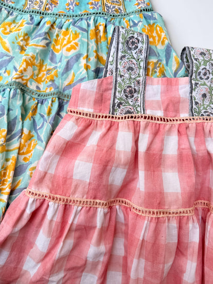 Border Strap Lace Tiered Dolly Dress