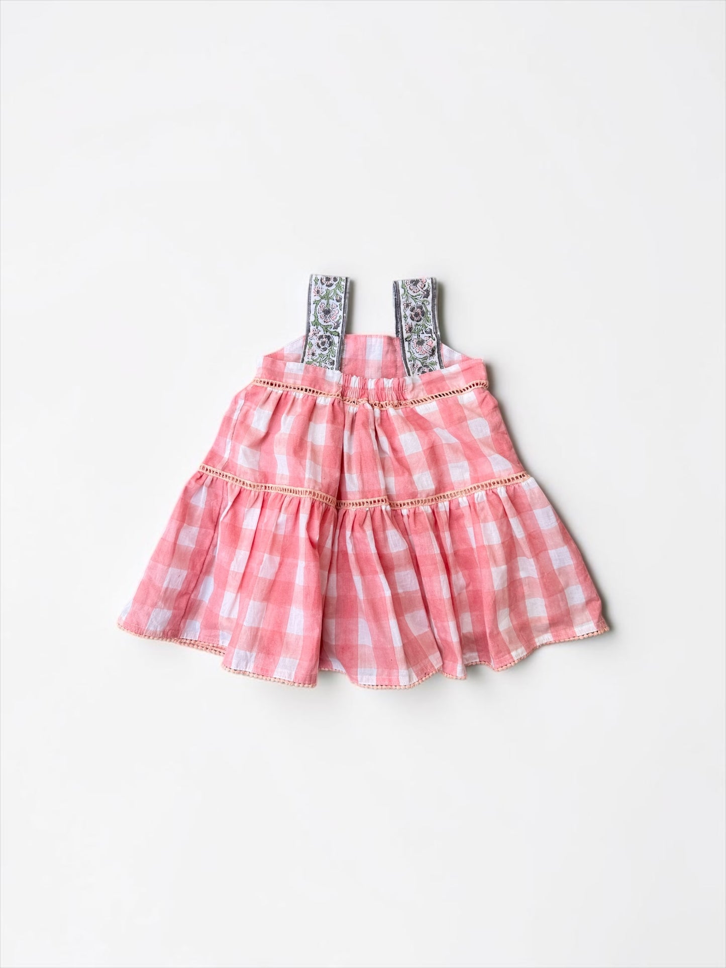 Border Strap Lace Tiered Dolly Dress