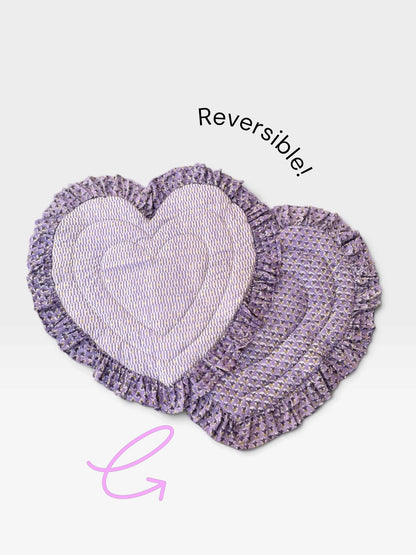 Baby Play Mat Heart Frill -Reversible Small Double Foam Only-