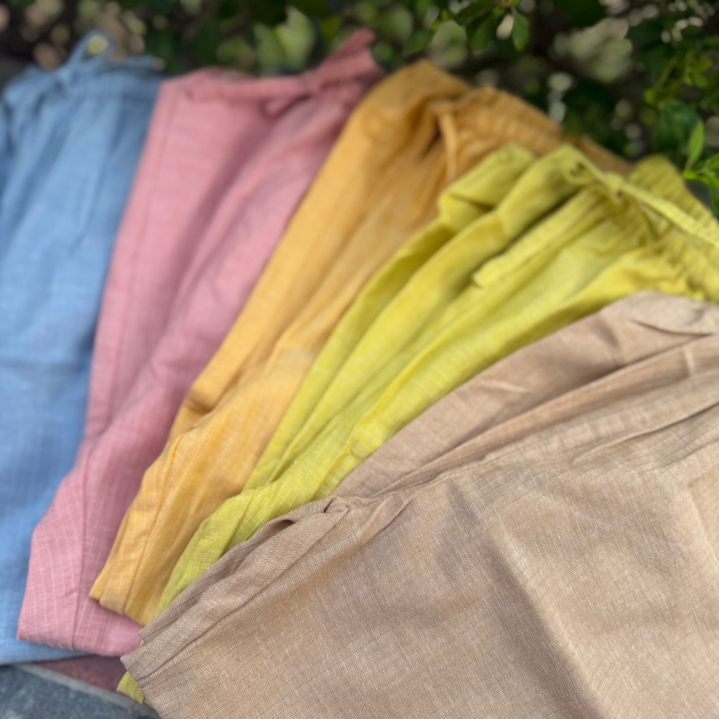 Stripes Dobby Handwoven  South Cotton Long Pants