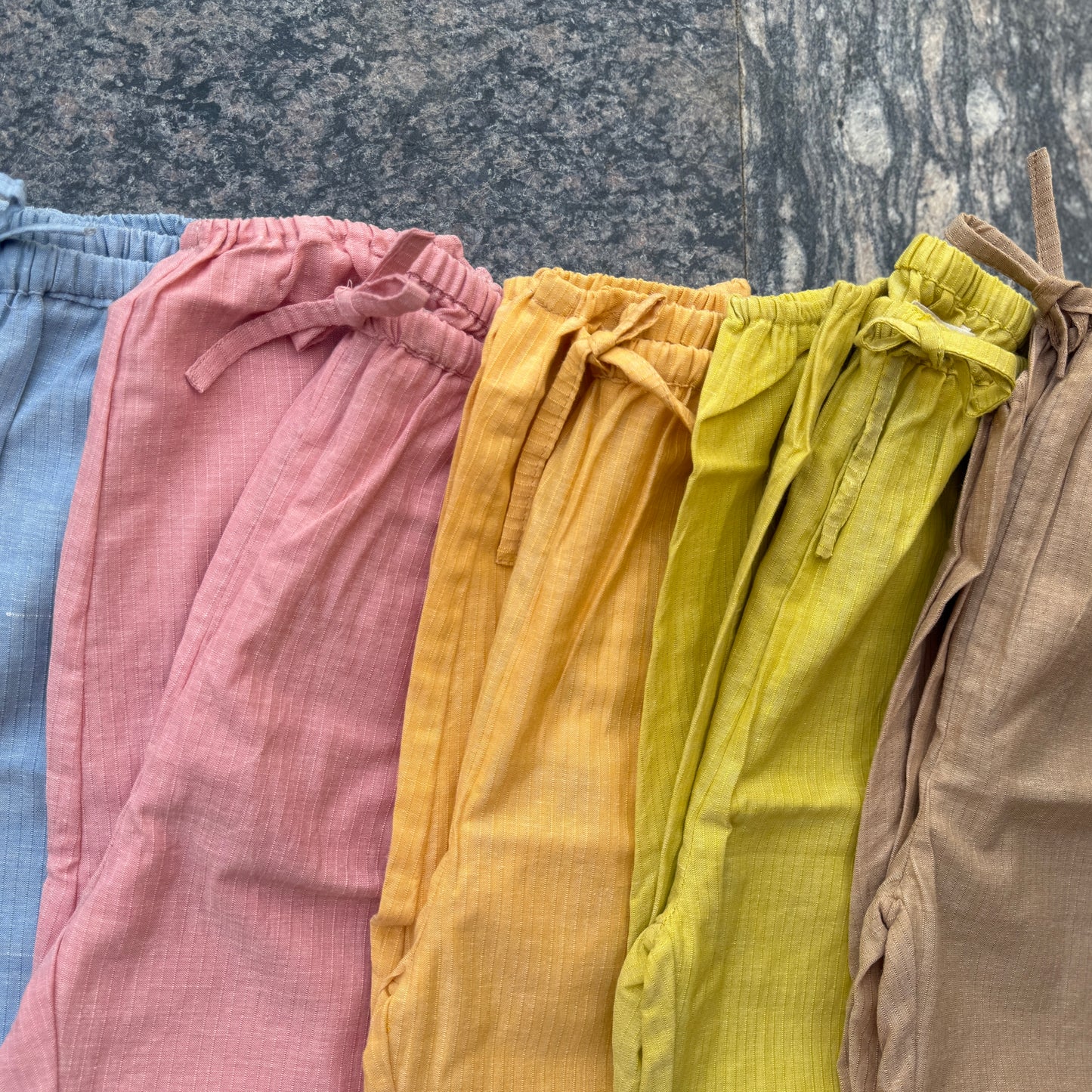 Stripes Dobby Handwoven  South Cotton Long Pants