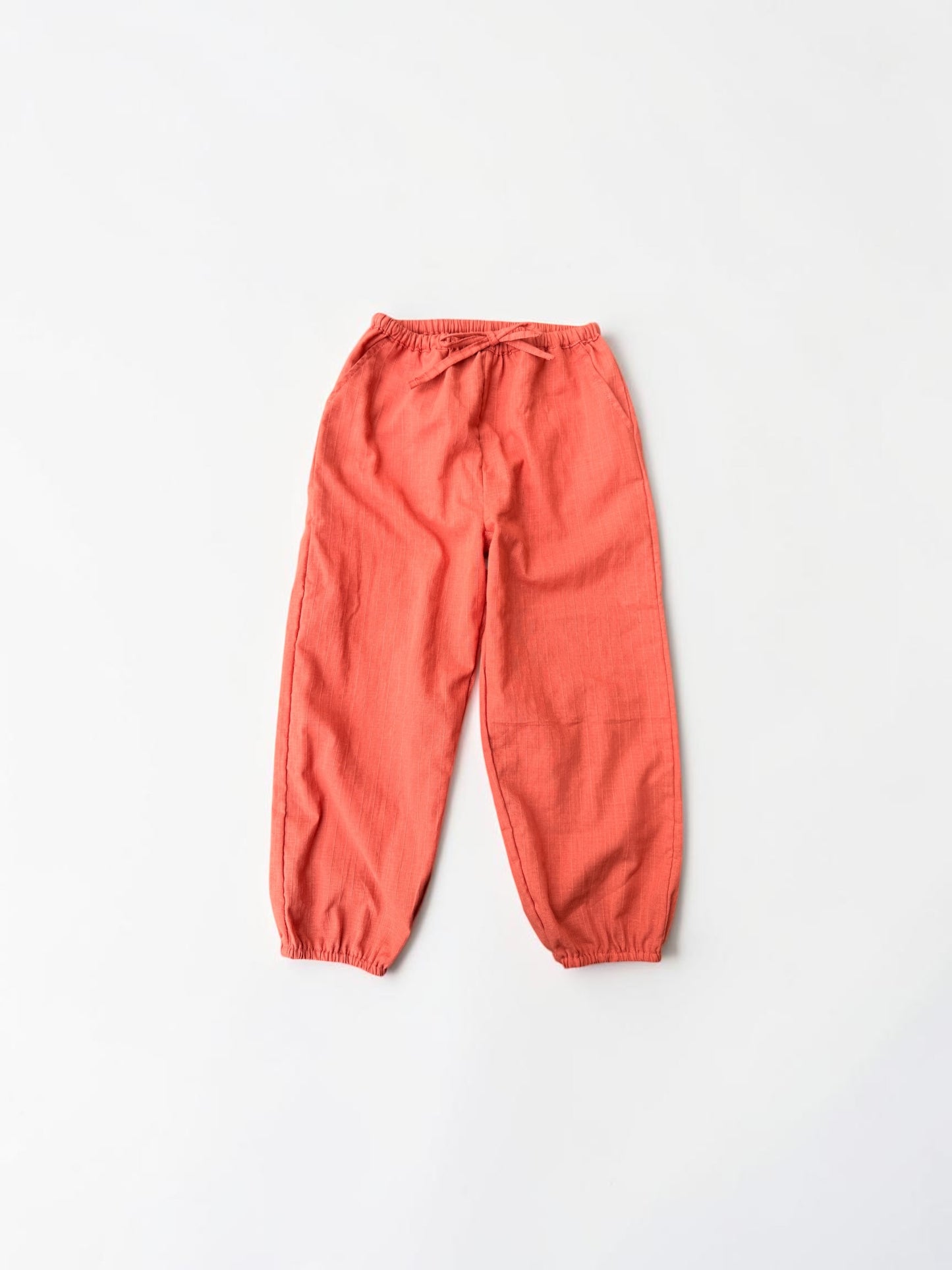 Khadi Dobby Cotton Striped Elastic Comfy Trouser