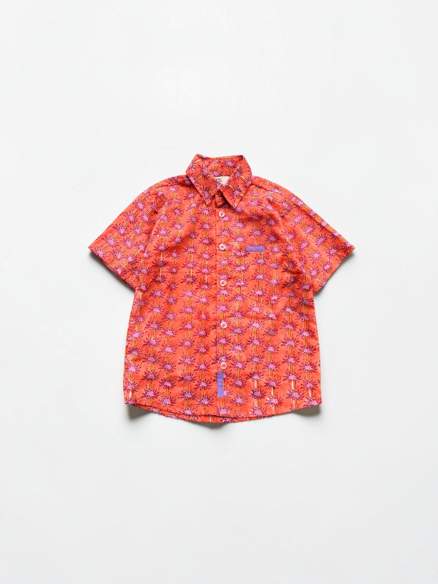 Boy's Block Print Short Sleeve Shirts