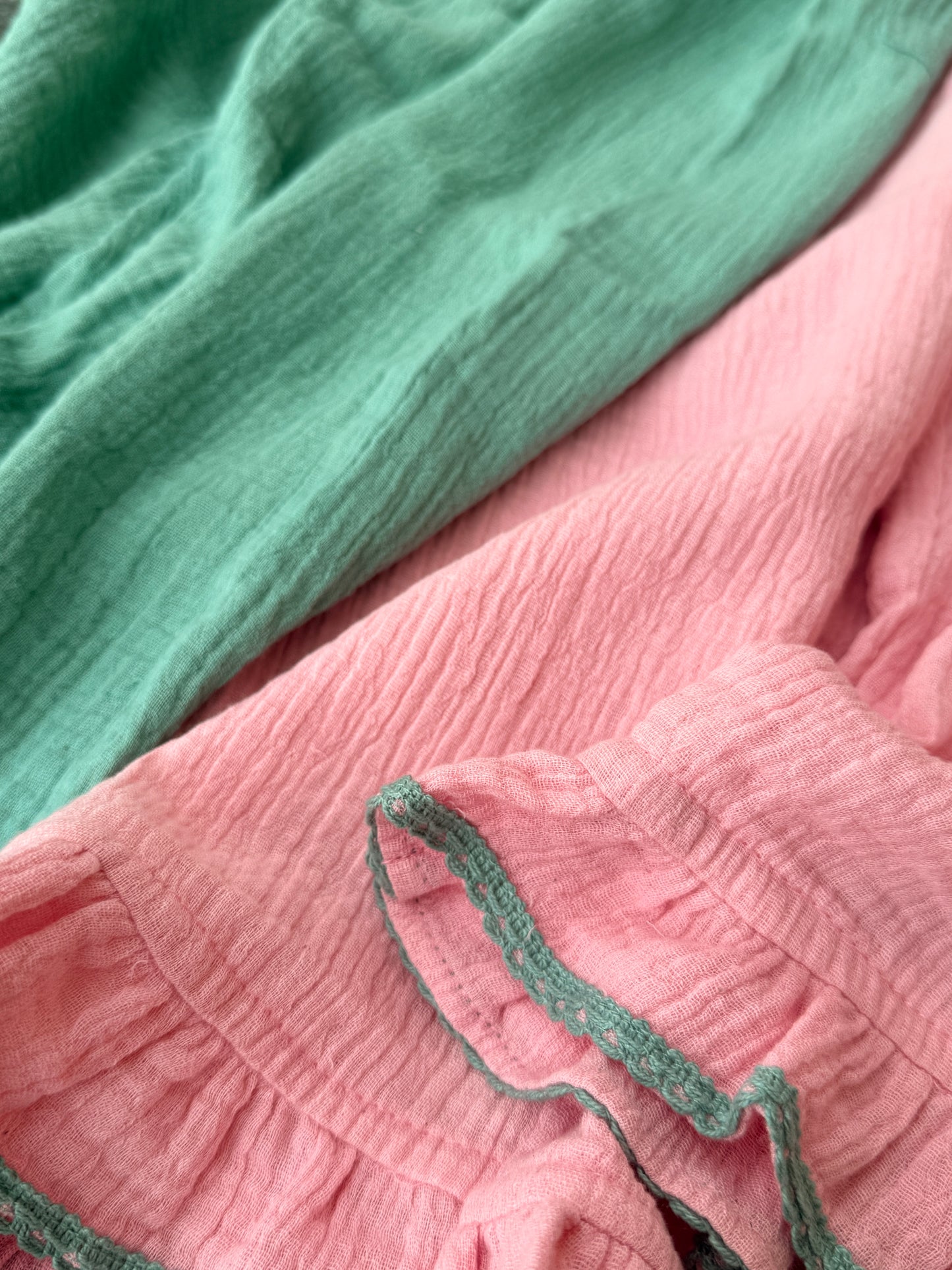 Muslin Cotton Relaxed Frill Pants