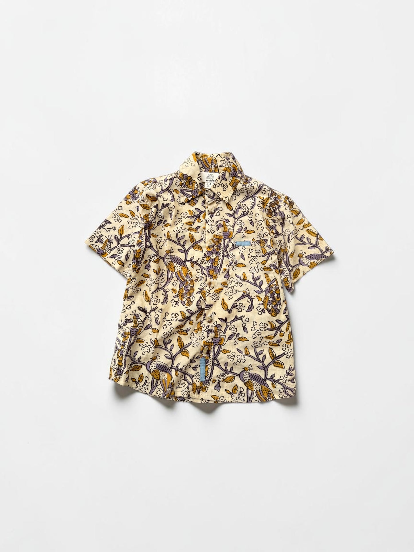 Boy's Block Print Short Sleeve Shirts