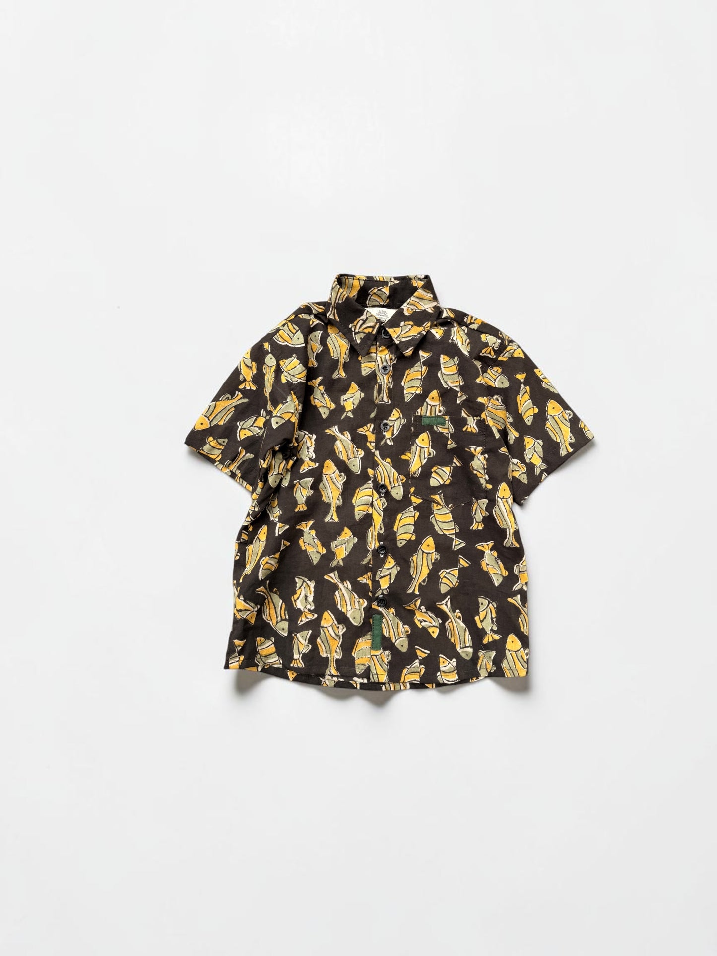Boy's Block Print Short Sleeve Shirts