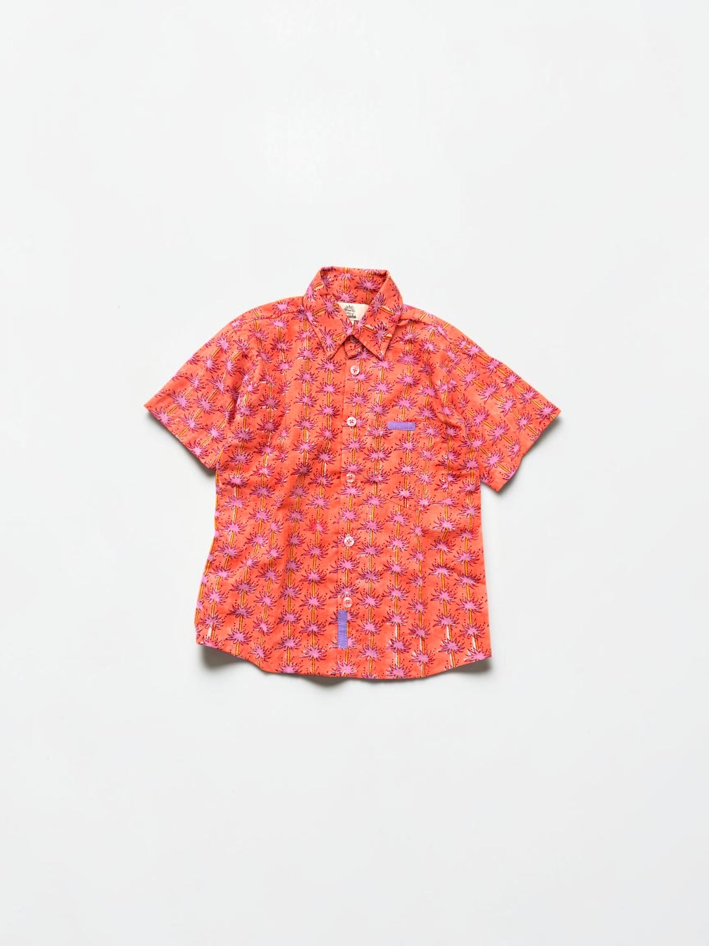 Boy's Block Print Short Sleeve Shirts