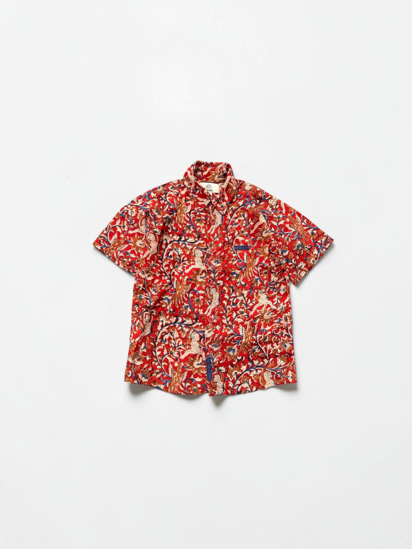 Boy's Block Print Short Sleeve Shirts