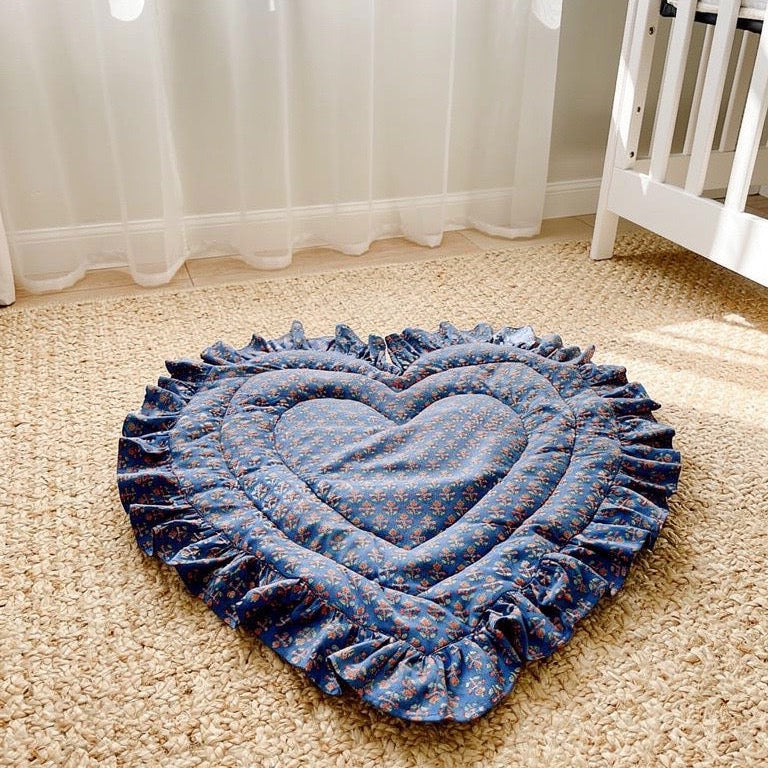 Baby Quilt Play Mat Heart Frill -Single Texetile-