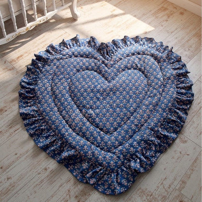 Baby Quilt Play Mat Heart Frill -Single Texetile-