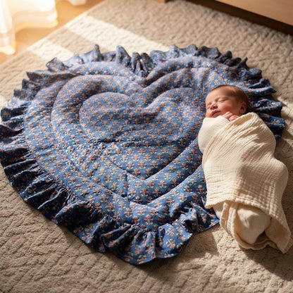 Baby Quilt Play Mat Heart Frill -Single Texetile-