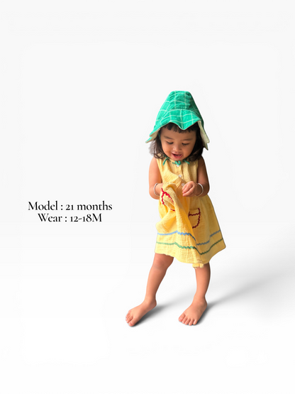 Muslin Ric-Rac Non Sleeve Dress