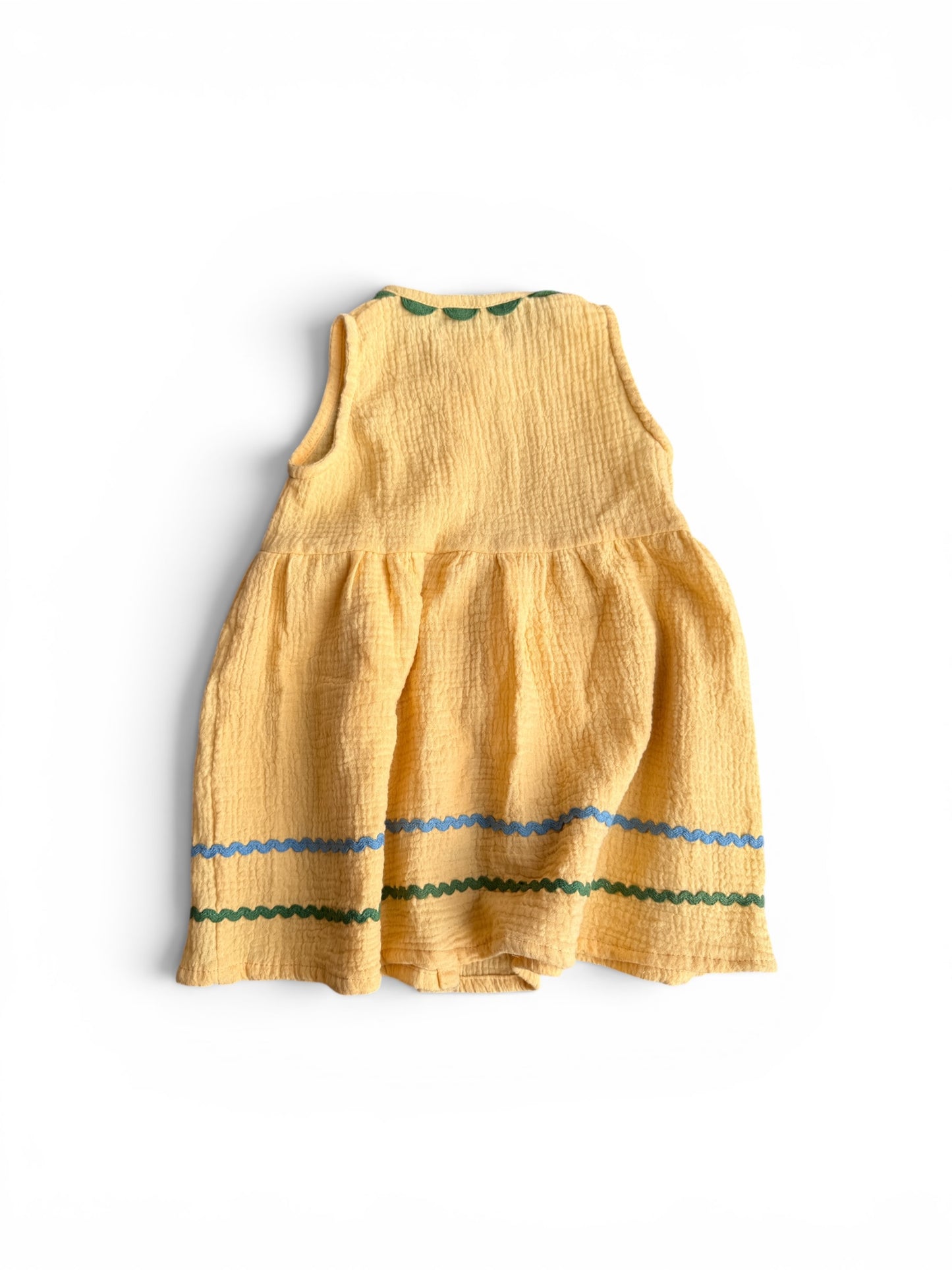 Muslin Ric-Rac Non Sleeve Dress