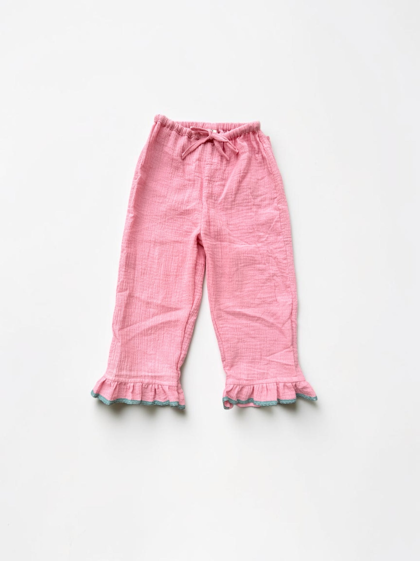 Muslin Cotton Relaxed Frill Pants