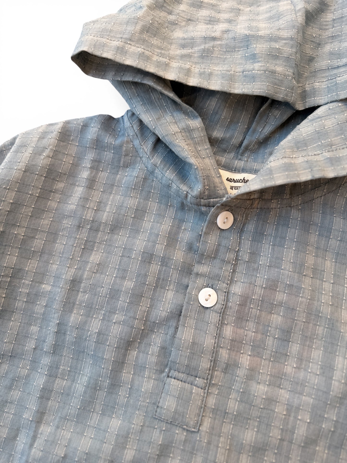 Kids Hooded Shirt, Handloom Cotton Pullover Shirts