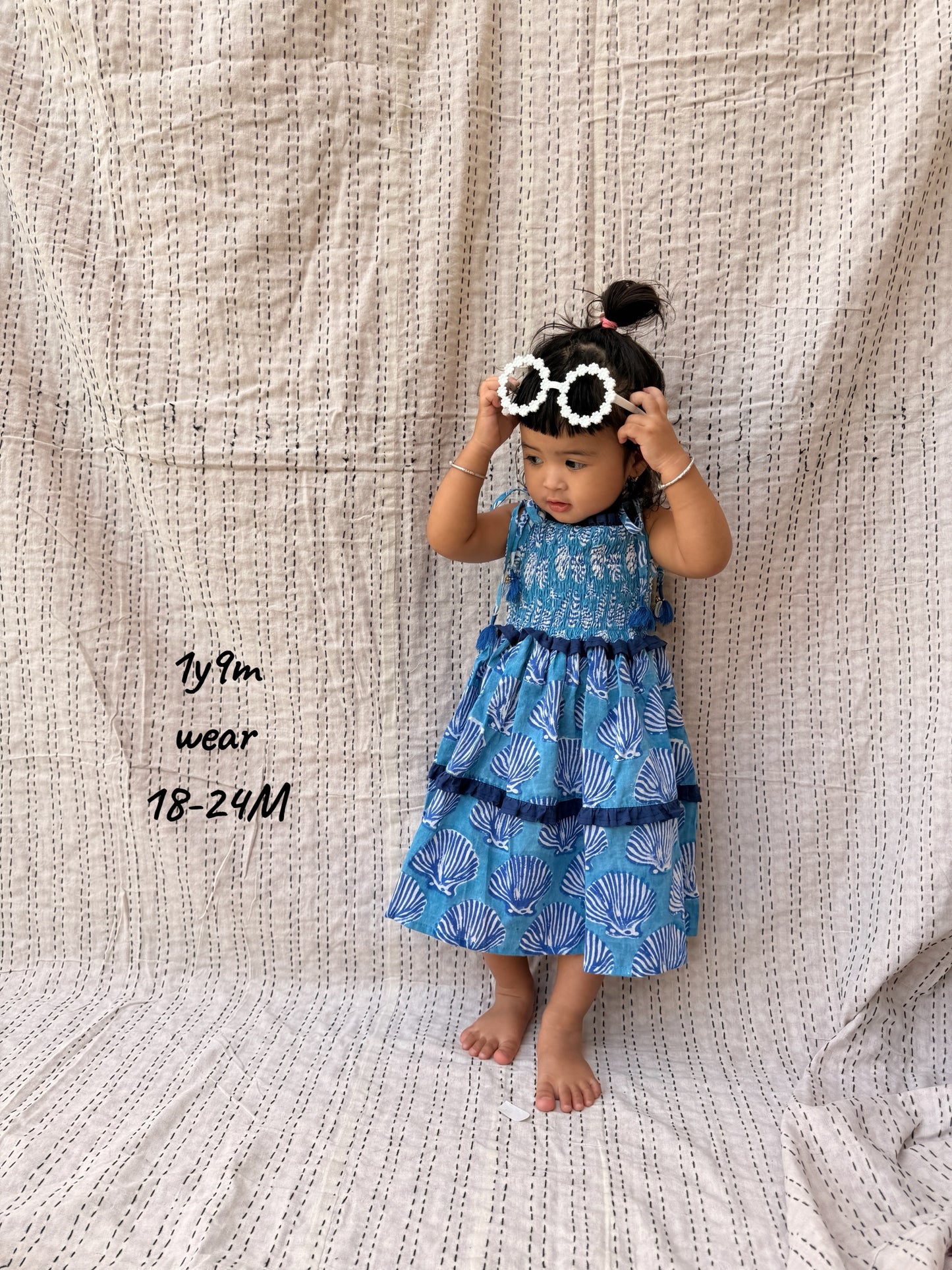 Seashell Tassel Dress with Bow