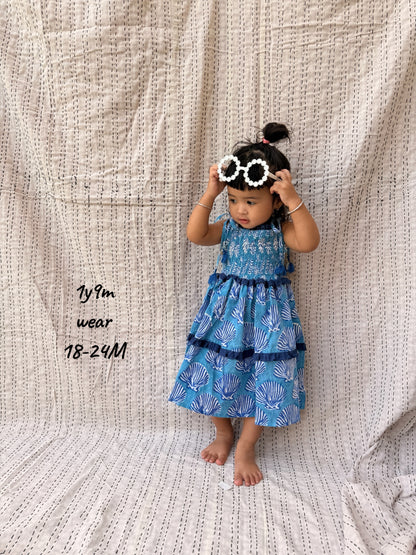 Seashell Tassel Dress with Bow